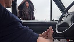 stranger jerked me off through car window in public lot