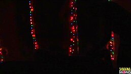 Christmas elf finds himself in a threesome with the marvelous milfs with big tits