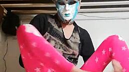 Ladyboy rides a dildo for the first time, so exciting!