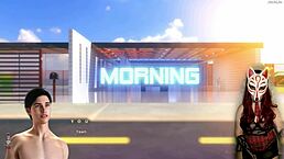 gamer girl in see-through bra playing porn game 😜