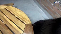 I give the delivery guy a blowjob on my balcony - Ambar Prada.