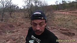 Skinny african milf asks, 'want to fuck me outdoors' in extreme scene