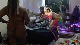 got naked at the party, totally wasted, surrounded by wild women.