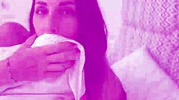 Hot milf does striptease for husband and rides to orgasm.