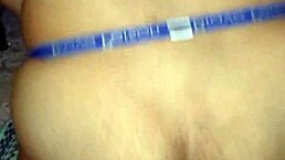 Chubby amateur rides a thick dildo in close-up view. See every detail!