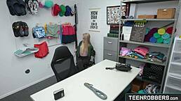 Is the shoplifter Emma Starletto getting fucked by the pervy guard?