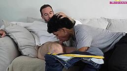 Social educator interacts with young 18+ boy