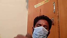 Wearing my wife's silk gown for hot gay masturbation sex feels wild!