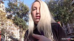 German scout lures big-tits Latina milf Bianka to bang for cash