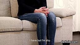 Cuddly Sweetie Spreads Tight Slit For Defloration!