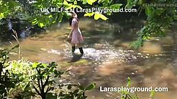 british milf explores naughty fun outdoors in the wild