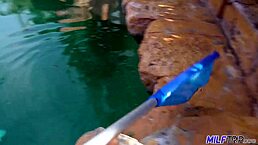 Vanessa Cage, that busty blonde MILF, riding big cock and getting cumshot all over her tits 😍