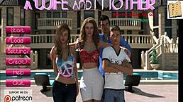 A wife and her mother-in-law play a game together