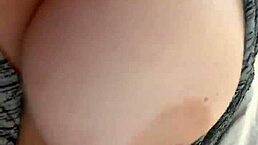 playing with my wifes amazing tits natural 42f