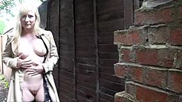 blonde satine spark dares to tease nude in public park