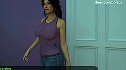 in milfy city, a lot of cum gets sprayed on the step sister's face