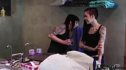 Watch The Black Haired Student Get Her Pussy Licked By Two Girls In Threesome