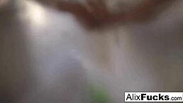Sexy showering off with the absolutely stunning alix lynx!