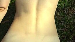 perfect body girl gets cum in ass outdoors 😍