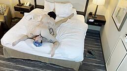 Petite Teen Sucks Pussy in 69 with Tattooed Beauty