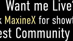 Maxine X Squirts Hard During Long Solo Masturbation With Dirty Talk