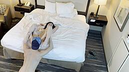 Petite Teen Sucks Pussy in 69 with Tattooed Beauty