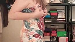 esclave f playing with champagne