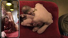 mary chester and ellie have a juicy orgy in the office tour room