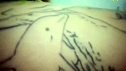 Doing thong tattoo, showed ass and pussy to german tattooer, he stopped