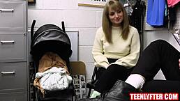 Teen thief gets fucked hard after stealing dildos from the shop. 😈