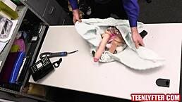 Teen thief gets fucked hard after stealing dildos from the shop. 😈