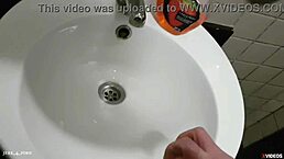 Quick outdoor gay action at the pub in wild forest setting