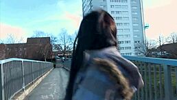 Naughty British babe strips and pisses openly in the street. Her horny flashing shocks everyone in public!