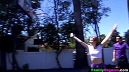 basketball game turns into bedroom orgy?