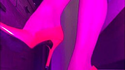 Stilettos in stockings sexy high heel shoe dangling Paulette Lerouge. Do you like it?