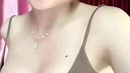 This sexy girl with big tits is showing off on webcam 😍