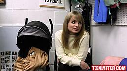 Teen thief gets fucked hard after stealing dildos from the shop. 😈