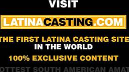 Latina casting - hot 19yo babe banging big dick agent in sexy lingerie.