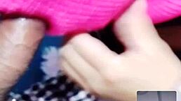 Video call with a follower watching