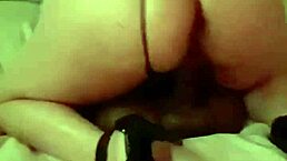 hot wife gets shared in doggystyle position, bent over for intense action.