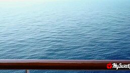Horny COUPLE FUCKING on BALCONY CRUISE for EVERYONE to SEE - PUBLIC SEX in MEDITERRANEAN