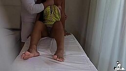 watch this latina wife getting massaged by therapist