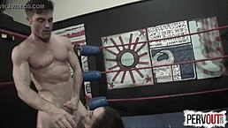 roxanne rae dominates lance hart in no rules wrestling with strapon 😈