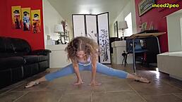 girls in tight jeans and panties getting desperate to pee and finally letting go in their clothes