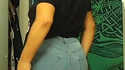 You're a sucker for my ass in jeans with delayed audio