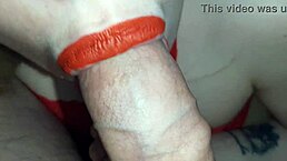 Wedding Night Blowjob with Close-Up Cumshot