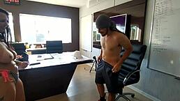 Milf Has Anal Sex and Creampie on Engineering Desk