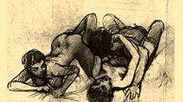 vintage erotic drawings bring retro anime fantasies to life.