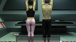 stranded in space 92 hot yoga session with big tits brunette milf