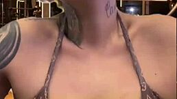 Sexy Woman Gets Dripping Wet Pussy In Gym Stairs, Rips Clothes For Bathroom Tit And Gaping Show